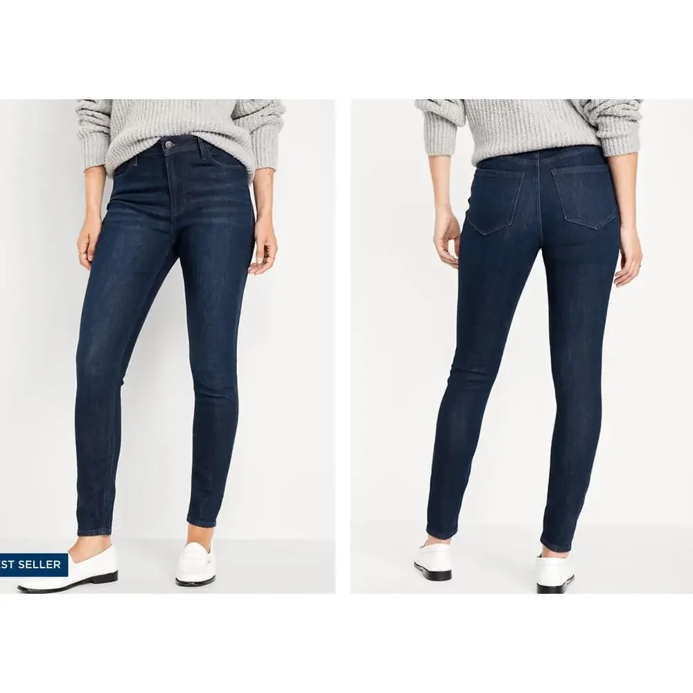 Old Navy High Rise wow Super Skinny Jeans Dark Wash 16 Women's